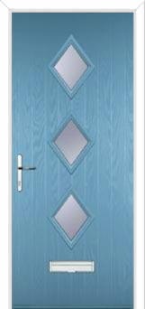 Diamond 3 Composite Front Door in Pastel Blue