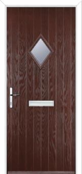 Diamond Composite Front Door in Darkwood