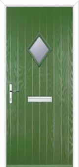 Diamond Composite Front Door in Fern Green