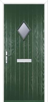 Diamond Composite Front Door in Green