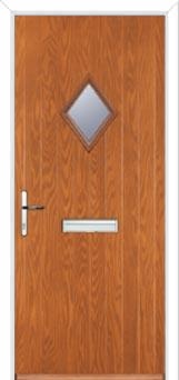 Diamond Composite Front Door in Oak