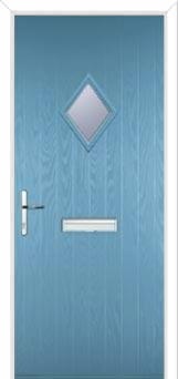 Diamond Composite Front Door in Pastel Blue
