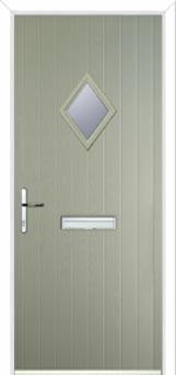Diamond Composite Front Door in Pebble Grey