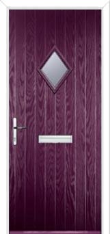 Diamond Composite Front Door in Purple Violet