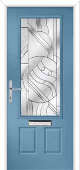 Gleneagles Abstract Composite Front Door in Pastel Blue