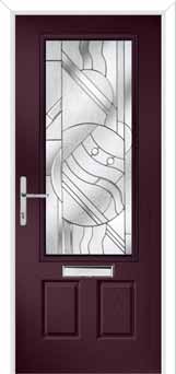 Gleneagles Abstract Composite Front Door in Purple Violet