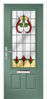 Gleneagles Beaumont Composite Front Door in Chartwell Green