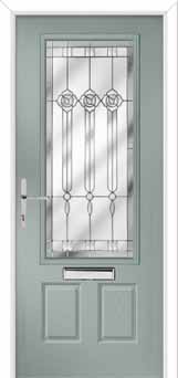 Gleneagles Crystal Flower Composite Front Door in Agate Grey