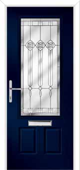 Gleneagles Crystal Flower Composite Front Door in Blue
