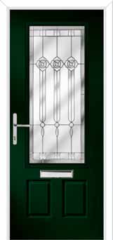 Gleneagles Crystal Flower Composite Front Door in Green