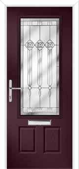 Gleneagles Crystal Flower Composite Front Door in Purple Violet