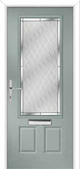 Gleneagles Diamond Cut Composite Front Door in Agate Grey