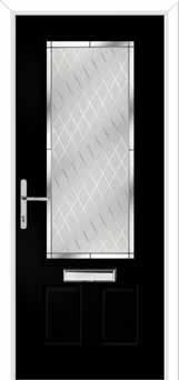 Gleneagles Diamond Cut Composite Front Door in Black Brown