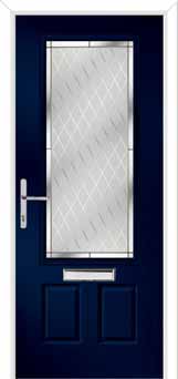 Gleneagles Diamond Cut Composite Front Door in Blue