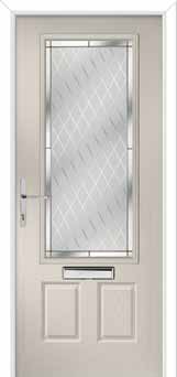 Gleneagles Diamond Cut Composite Front Door in Cream