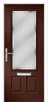 Gleneagles Diamond Cut Composite Front Door in Darkwood