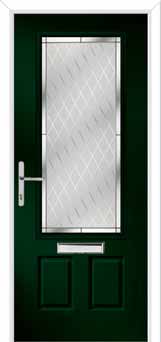 Gleneagles Diamond Cut Composite Front Door in Green