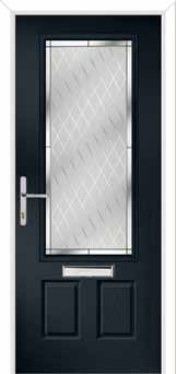 Gleneagles Diamond Cut Composite Front Door in Anthracite Grey