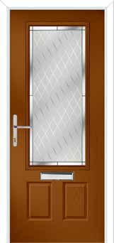 Gleneagles Diamond Cut Composite Front Door in Oak
