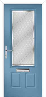 Gleneagles Diamond Cut Composite Front Door in Pastel Blue