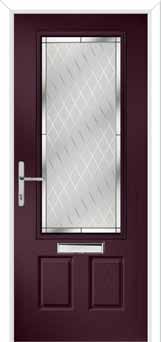 Gleneagles Diamond Cut Composite Front Door in Purple Violet