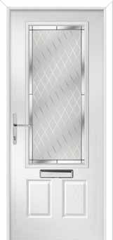 Gleneagles Diamond Cut Composite Front Door in White