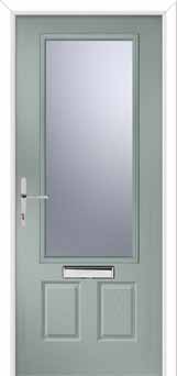 Gleneagles Glazed Composite Front Door in Agate Grey