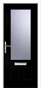 Gleneagles Glazed Composite Front Door in Black Brown
