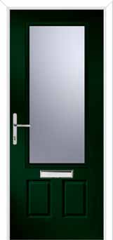 Gleneagles Glazed Composite Front Door in Green