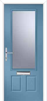 Gleneagles Glazed Composite Front Door in Pastel Blue