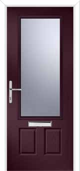 Gleneagles Glazed Composite Front Door in Purple Violet