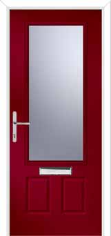 Gleneagles Glazed Composite Front Door in Red