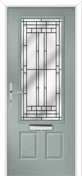 Gleneagles New Orleans Composite Front Door in Agate Grey