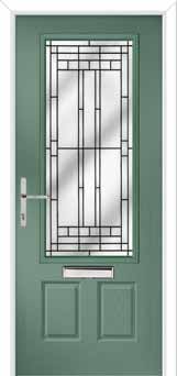 Gleneagles New Orleans Composite Front Door in Chartwell Green