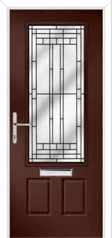 Gleneagles New Orleans Composite Front Door in Darkwood