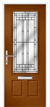 Gleneagles New Orleans Composite Front Door in Oak