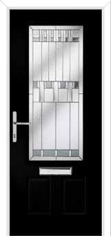 Gleneagles Prairie Composite Front Door in Black Brown