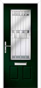 Gleneagles Prairie Composite Front Door in Green
