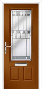 Gleneagles Prairie Composite Front Door in Oak