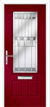 Gleneagles Prairie Composite Front Door in Red