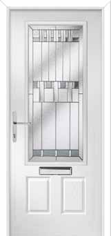 Gleneagles Prairie Composite Front Door in White