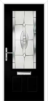 Gleneagles Reflections Composite Front Door in Black Brown