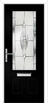 Gleneagles Reflections Composite Front Door in Black
