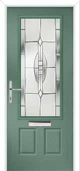 Gleneagles Reflections Composite Front Door in Chartwell Green