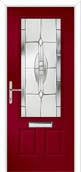 Gleneagles Reflections Composite Front Door in Red