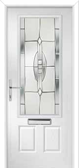 Gleneagles Reflections Composite Front Door in White