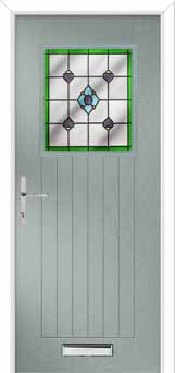 Merion Farmhouse Dorchester Composite Front Door in Agate Grey