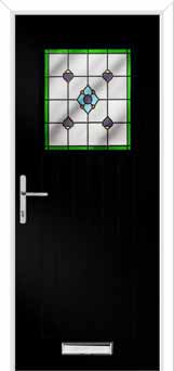 Merion Farmhouse Dorchester Composite Front Door in Black