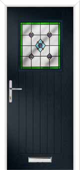 Merion Farmhouse Dorchester Composite Front Door in Anthracite Grey