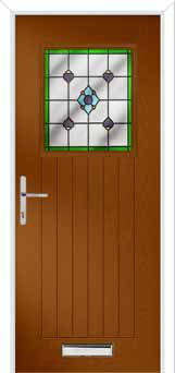 Merion Farmhouse Dorchester Composite Front Door in Oak